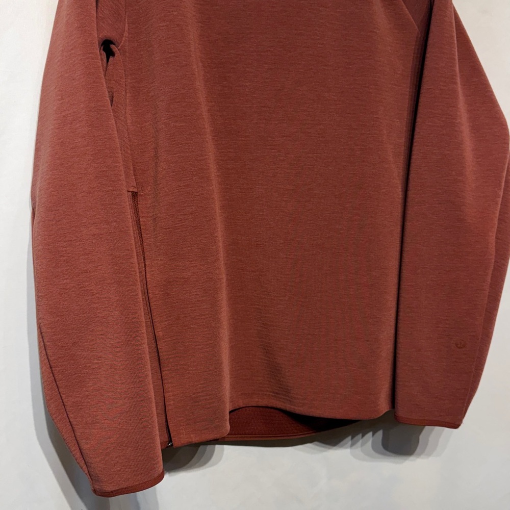 Lululemon Men’s GridLiner Fleece Hoodie Heathered Date Brown Size Large - Picture 6 of 12